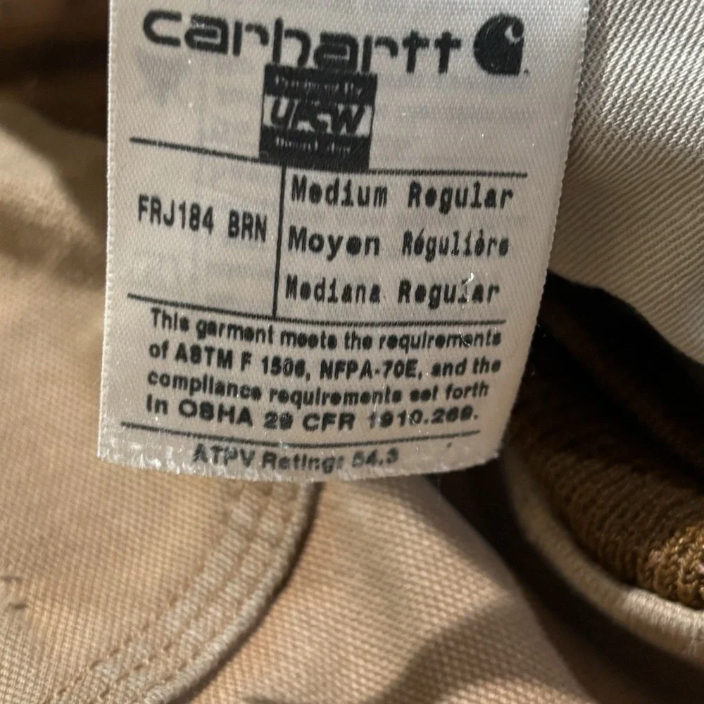 Thrashed Vintage USA Carhartt Grunge Hooded Jacket FRJ 184 BRN
